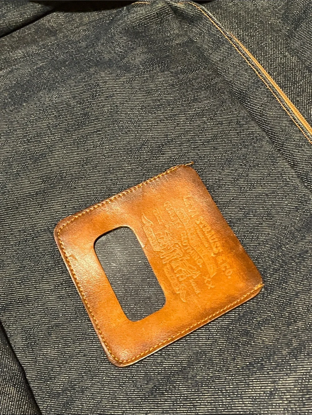 Levi's Denim weekend Bag with Brown Leather Accent